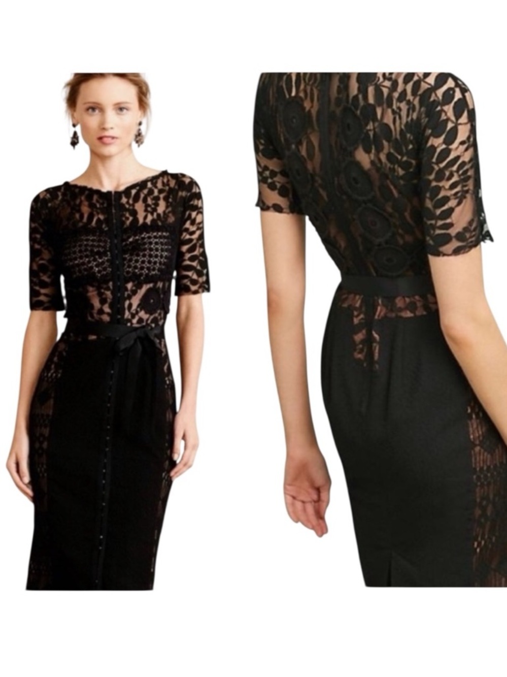 Byron Lars Beguile Carissima Lace Dress Size 10 Petite Whimsigoth Anthropologie